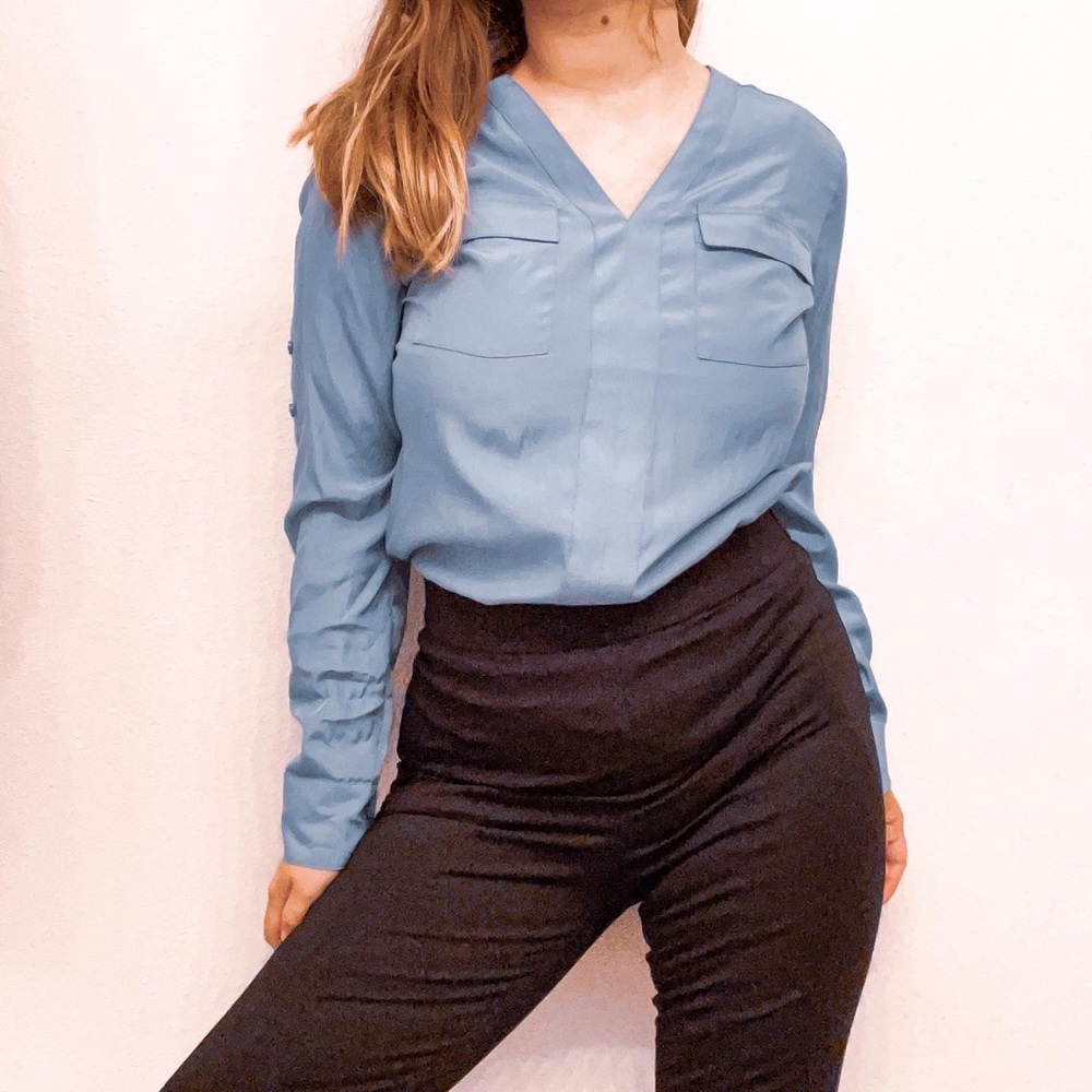 Periwinkle blouse for work